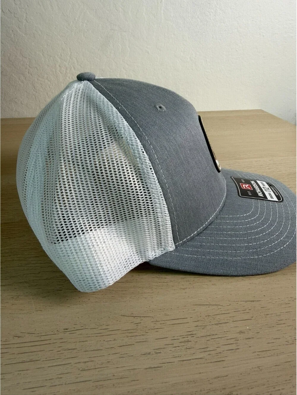 Richardson 112 Trucker Hat Gray/White T Diamond Bar LLC Patch Adjustable Snapbac